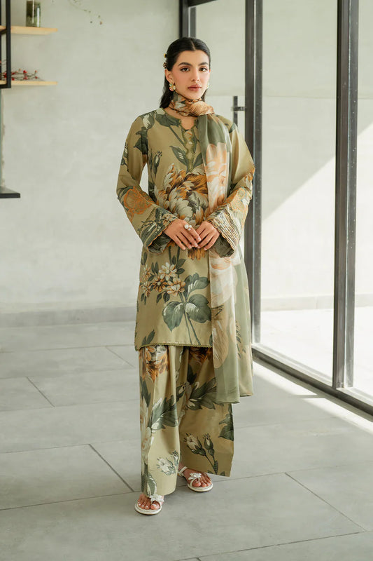 Ivory Digital Print Lawn 3Pcs Set