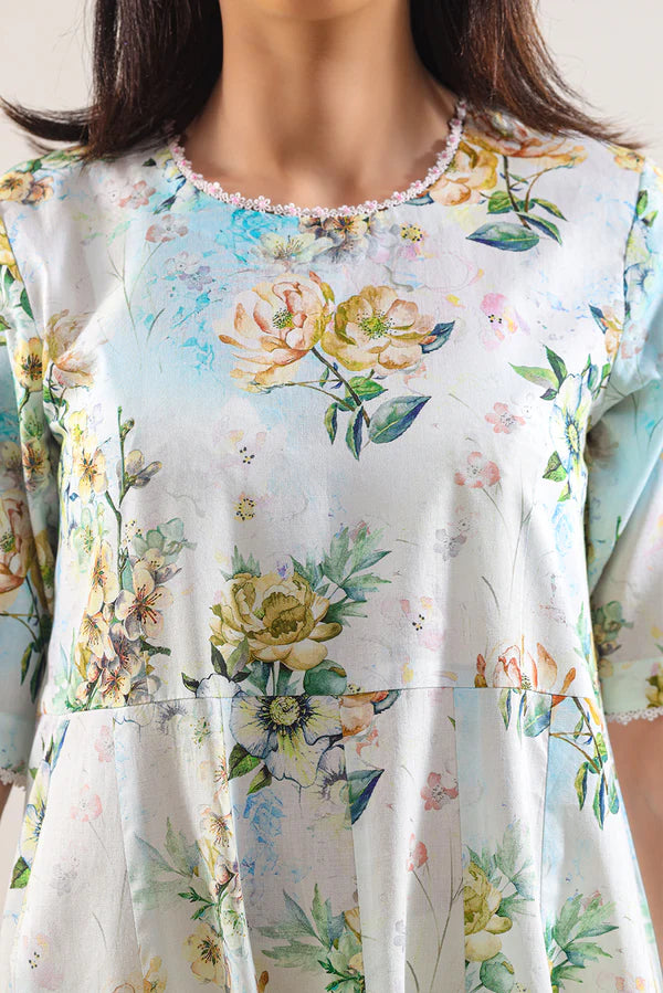 Floral Digital Print Lawn 3 Piece Unstitched Suit for Women