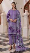 Purple Printed Lawn 3-Piece Suit Set