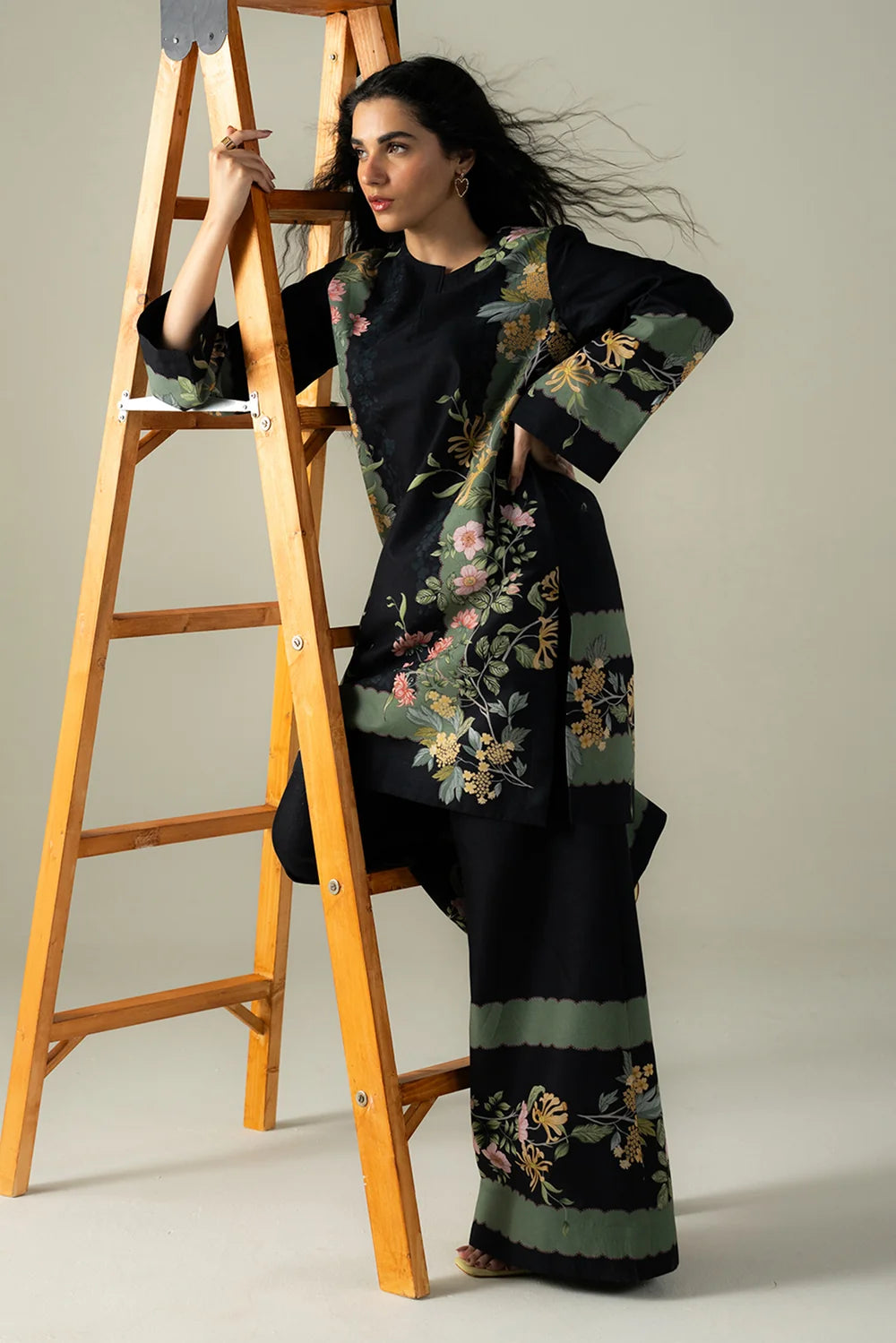 Women's Digital Printed Doria Lawn Co-Ord Set | 2 Piece Ready-to-Wear Summer Outfit