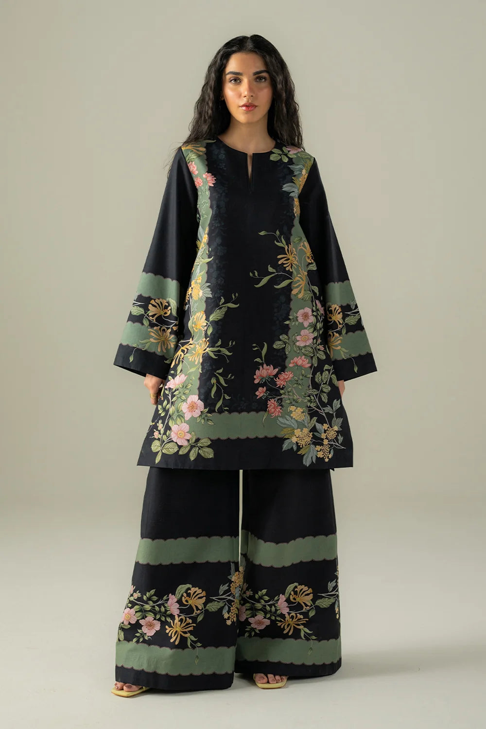 Women's Digital Printed Doria Lawn Co-Ord Set | 2 Piece Ready-to-Wear Summer Outfit
