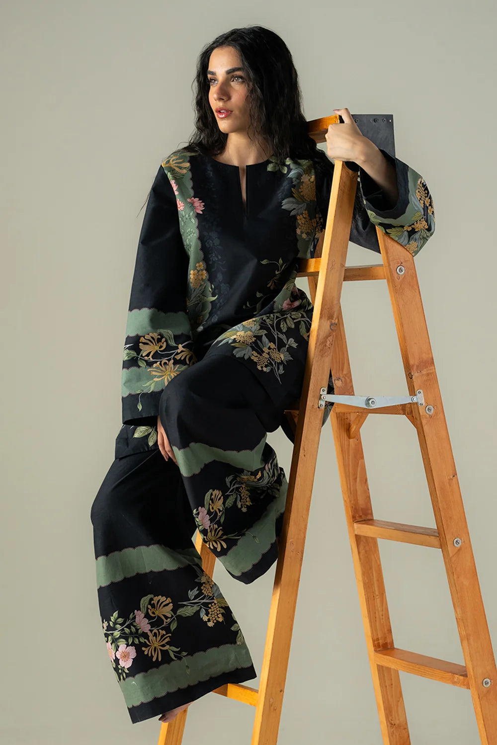 Women's Digital Printed Doria Lawn Co-Ord Set | 2 Piece Ready-to-Wear Summer Outfit