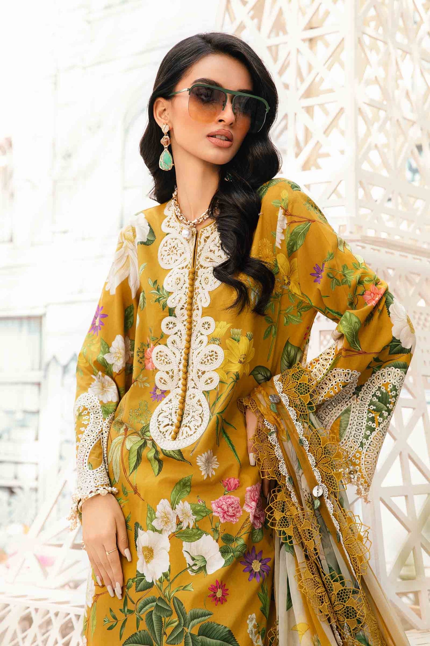 Printed Lawn 3-Piece Suit for Pakistani Women