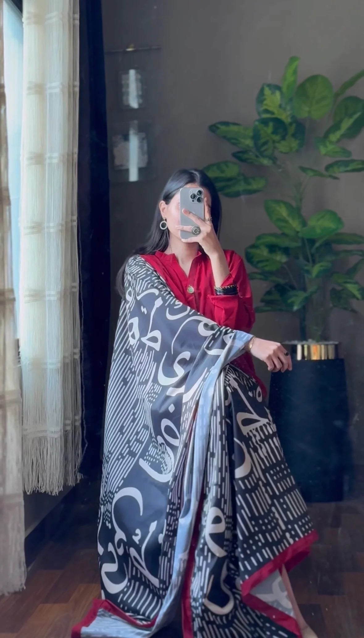 Premium Grip Silk 3-Piece Suit Set for Women | Stitched Shirt, Trouser & Printed Dupatta